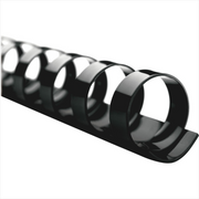 BINDER SPINES PLASTIC 1" BLK 100 144366