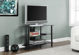 STAND TV 36"L BLACK METAL WITH 179905