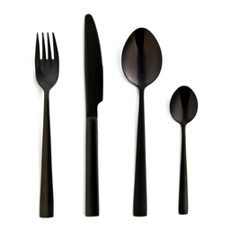 FLATWARE SET 16PC S/S BLK SQR 1229672