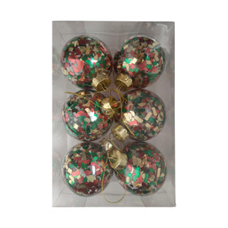 BALLS CHRISTMAS SET OF 6 1230056