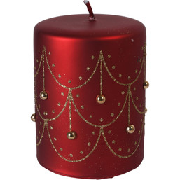 CANDLE PILLAR 3X4 WITH GLITTER 1220534