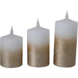 CANDLE LED WAX W/ BULLET FLAME 1220595