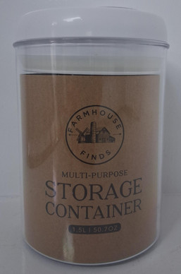 CONTAINER PLASTIC RND 1L WHT 128383