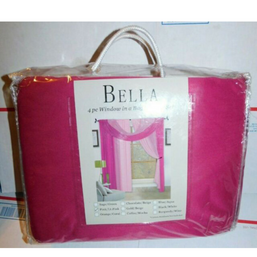 CURTAIN WINDOW SET PINK BELLA 1287038