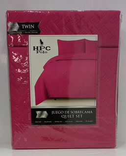 QUILT SET TWIN FUCSIA 2PCS 1233341