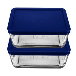 GLASS CONTAINER 4PCS A-H W/NAVY 1213659
