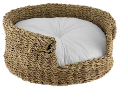 PET BED SEAGRASS W/CUSHION 160781