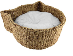 PET BED SEAGRASS W/CUSHION 160782