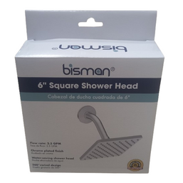 CP 6" SQR SHOWER SET BRASS 077527