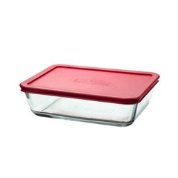 BOWL STORAGE RECT 11CUP W/RED 121160