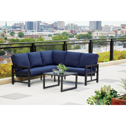 Outdoor Expressions 2-Piece Sectional Sofa Chat Set