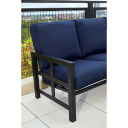 Outdoor Expressions 2-Piece Sectional Sofa Chat Set