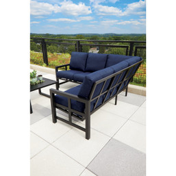 Outdoor Expressions 2-Piece Sectional Sofa Chat Set