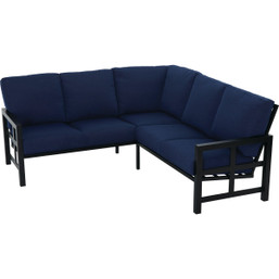 Outdoor Expressions 2-Piece Sectional Sofa Chat Set