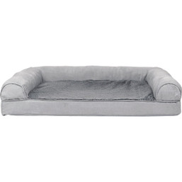 FurHaven Large Plush & Suede Orthopedic Sofa Dog Bed
