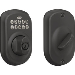 Schlage Plymouth Matte Black Keypad Deadbolt - Secure Home Entry