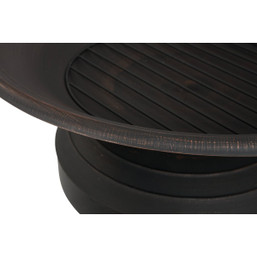 Outdoor Expressions 35 In. Antique Bronze Round Steel Fire Pit