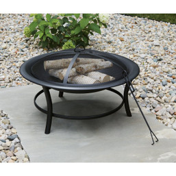 Outdoor Expressions 30-Inch Round Steel Fire Pit - Durable and Stylish