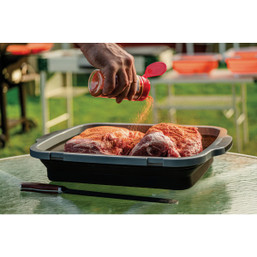 Drip EZ XL Black 22.5 In. L. x 16.25 In. W. x 5.5 In. D. Collapsible BBQ Prep Tub