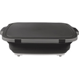 Drip EZ XL Black 22.5 In. L. x 16.25 In. W. x 5.5 In. D. Collapsible BBQ Prep Tub
