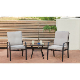 Outdoor Expressions 3-Piece Cushioned Chat Set