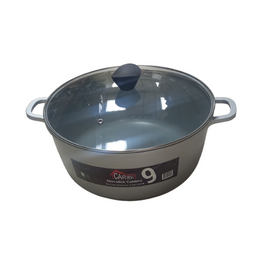 POT CAST IRON POT W/GLASS LID #9 121592