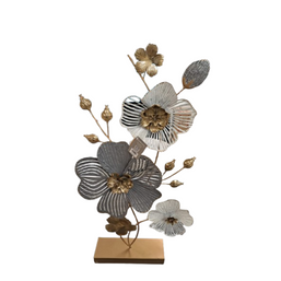 DECOR METAL FLOWER TABLE 170504