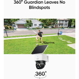 eufy SoloCam S340 Solar Wireless Outdoor Security Camera * 3K Resolution, 360 Coverage, AI Motion Detection