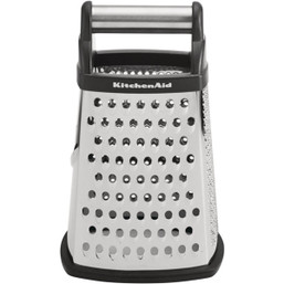 Lifetime Brands KitchenAid Gourmet Black Box Grater for Cheese, Chocolate, and More