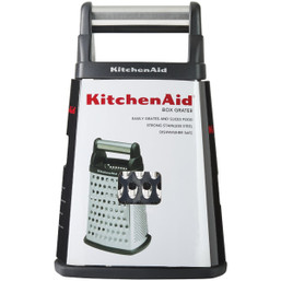 Lifetime Brands KitchenAid Gourmet Black Box Grater for Cheese, Chocolate, and More