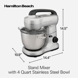 Hamilton Beach 7-Speed Stand Mixer with Stainless Steel Bowl and Accessories