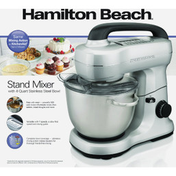 Hamilton Beach 7-Speed Stand Mixer with Stainless Steel Bowl and Accessories