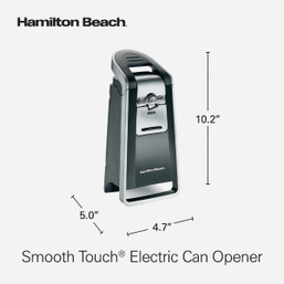 Hamilton Beach Smooth Touch Chrome Electric Can Opener with Easy-Touch Opening Lever