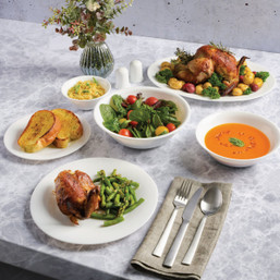 Gibson Home Ultra White Shadow Opal Glass Dinnerware Set (36-Piece)