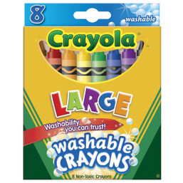 Crayola Large Washable Crayons (8-Pack) * Safe, Non-Toxic Colorful Drawing Tools for Kids