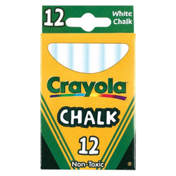 Crayola White Chalk 12-Count for Classroom and Artistic Use