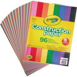Crayola 9 x 12 Inch Construction Paper Pack (96 Sheets) - Vibrant Colors for Arts and Crafts