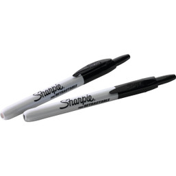 Sharpie Black Fine Point Retractable Permanent Markers (2-Pack) by Sharpie * Bold, Precise, and Quick-Drying Ink