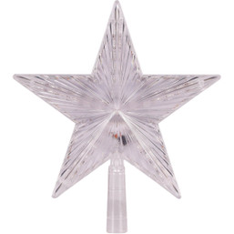 Alpine 8-Function LED Star Christmas Tree Topper - 9 Inch with Flashing Lights