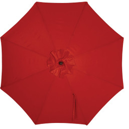 Outdoor Expressions 7.5 ft. Pulley Crimson Red Market Patio Umbrella with Chrome Hardware