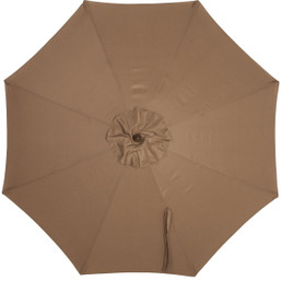 Outdoor Expressions 9 ft. Pulley Brown Market Patio Umbrella with Chrome Plated Hardware