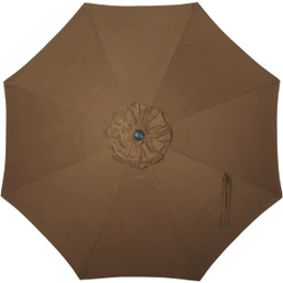 Outdoor Expressions 9 ft. Aluminum Tilt & Crank Patio Umbrella in Brown