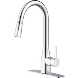 Home Impressions 1-Handle Pull-Down Kitchen Faucet in Chrome - Model 483417