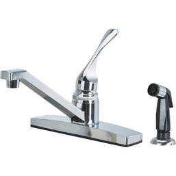 Home Impressions 1-Handle Lever Non-Metallic Kitchen Faucet with Chrome Spray - Chrome Finish