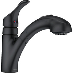 Moen Renzo 1-Handle Pull-Out Kitchen Faucet in Matte Black