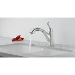 Delta Grant 1-Handle Lever Pull-Out Kitchen Faucet with Chrome Finish - Model 401731