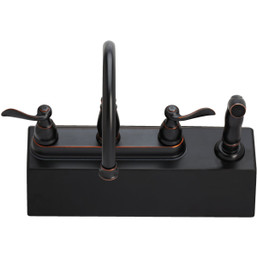 Delta Windemere 2-Handle Lever Kitchen Faucet with Side Spray in Oil-Rubbed Bronze, Model 460959