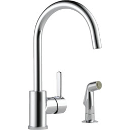 Peerless Apex 1-Handle Lever Kitchen Faucet with Side Spray, Chrome