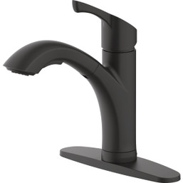 Home Impressions 1-Handle Pull-Out Kitchen Faucet with Matte Black Finish * Model 497470