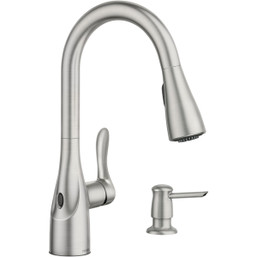 Moen Arlo 1-Handle Lever Pulldown Kitchen Faucet with Touchless Activation Sensor in Spot Resist Stainless Steel